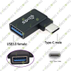 USB Type C Male to USB 3.0 Female Converter Right Angle