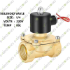 2W-200-20 3/4 Inch Brass Electric Solenoid Valve Water Air Fuels N/C 220VAC