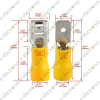 Insulated Male Crimp Spade Terminal Connector 6.3mm 12-10AWG Yellow