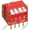4 Positions 4-Bit Piano Type DIP Switch 2.54mm DIP-8