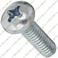 M5x15mm Phillips Cross Recessed Pan Head Machine Zinc Screw Bolt