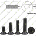 M8x16mm Hex(Allen) Flat Head Countersunk Machine Screws