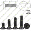M4x8mm Hex(Allen) Flat Head Countersunk Machine Screws