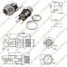 DC025M Panel Mount DC Socket 5.5*2.1/2.5mm With Nut 3-Pin