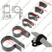 R-Clamps 5.3mm Nylon Plastic Fasteners Fittings For Cable Conduit Black