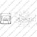 8 Pin RJ-45 RJ45 PCB Network LAN Connector with LED