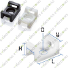 Saddle Type Cable Tie Mount M3 Hole 7x15x10mm HC-1 White