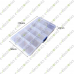 Adjustable Plastic Storage Box/Container 15 Compartments 175x98x23mm