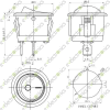 KCD1-105 20mm ON-OFF SPST Round Boat Rocker Switch with Light 6A 3-Pin