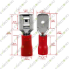 Insulated Male Crimp Spade Terminal Connector 6.3mm 22-16 AWG Red
