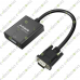 VGA Male to HDMI Female Converter Adapter 1080p