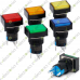 AL6H-16A 16mm 24x18 Push to Make Switch Green Light (12V/24V) 5-Pin