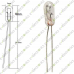 2 Pin 12V .05A T1-3/4 Wire Terminal Halogen filament Bulb 3x8mm