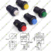 CYT1091 12mm Round SPST Push To Make Button Blue 2-Pin