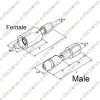 FRD1.25-156 1.5mm PVC Fully Insulated Bullet Type Female/Male Crimp Terminal Connector Red