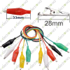 28mm Mini Dual Crocodile Alligator Clips Wire Test Lead White 28mm Mini Dual Crocodile Alligator Clips Wire Test Lead White