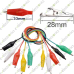 28mm Mini Dual Crocodile Alligator Clips Wire Test Lead White 28mm Mini Dual Crocodile Alligator Clips Wire Test Lead White