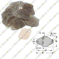 TO-3 Thermal Transistor Conduction Mica Insulator Insulation Sheet Padded 42x30