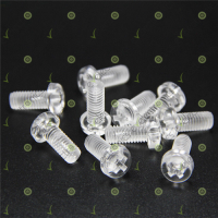 M3x6mm Round phillips head Acrylic Clear Plastic Screws
