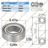 Nmb MR126 ZZ Single row deep groove ball bearing 6x12x4 Singapore