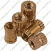 M2.5*3.5*8 Heat Insert Embedded Knurled Nuts Female Threaded Brass