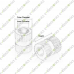 M2.5*3.5*8 Heat Insert Embedded Knurled Nuts Female Threaded Brass