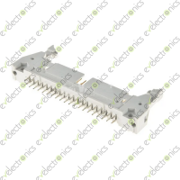 2x20 40-Pin IDC Shrouded Header Latched Male Connector 2.5mm Pitch DIP-40 White