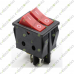 KCD4-202 31x25 ON-OFF DPDT 16A Rocker Switch 2 Position Dual Red 6-Pin