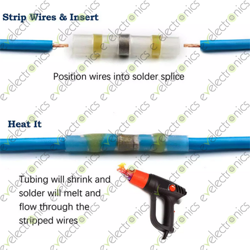 Waterproof Solder Heat Shrink Butt Wire Connector White 2624 AWG in