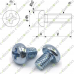 M4x15mm Phillips Cross Recessed Pan Head Screw Bolt Nut