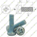 M4x45mm Zinc Plated Phillips Cross Recessed Pan Head Screw Bolt M4x45mm Zinc Plated Phillips Cross Recessed Pan Head Screw Bolt