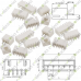 5Way Straight JST-XH connector Male 2.54mm Pitch