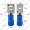 Insulated Male Spade Crimp Terminal Connector 6.3mm 14-16 AWG Blue