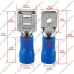 Insulated Male Crimp Spade Terminal Connector 6.3mm 14-16 AWG Blue