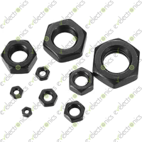 M5 Black Oxide High Tensile Hex Nuts 0.8 Pitch