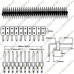 80 Pin Double Row Male Header Right Angle 11mm (2.54mm Pitch)