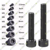 M5x20mm Black Oxide High Tensile Hex Socket Cap Head Allen Hex Key Bolts Screw