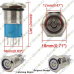 12V/24V Metal Angel Eye Blue LED illuminated Momentary 16mm Push Lock Green