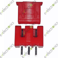 3Way Straight JST-XH connector Male+Female 2.54mm Pitch Red