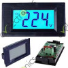 AC 80-500V 1 inche LED Digital Panel Voltmeter 2 Wire Blue