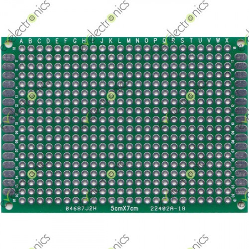 DoubleSide Universal PCB Veroboard Doted FR4 (5x7cm) in Pakistan