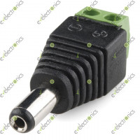 2.1x5.5mm Male DC Power Plug Jack Adapter Connector CCTV Camera