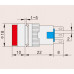 AL6M-16A 16mm Round Push To Make Switch Green Without Light 3-Pin