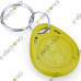 RFID IC Key Tags Keyfobs Token NFC TAG Keychain Mifare 13.56MHz Yellow
