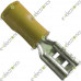 Insulated Female Crimp Spade Terminal Connector 6.3mm 12-10AWG Yellow
