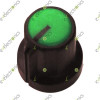 Black Plastic Knob with Pointer-Green Top