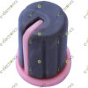 Grey Plastic Knob with Pink Pointer