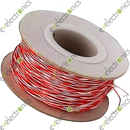 Jumper Wire Red and White Pair AWG26 (Per Meter) in Pakistan