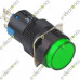 AL6M-16A 16mm Round Push To Make Switch Green Without Light 3-Pin