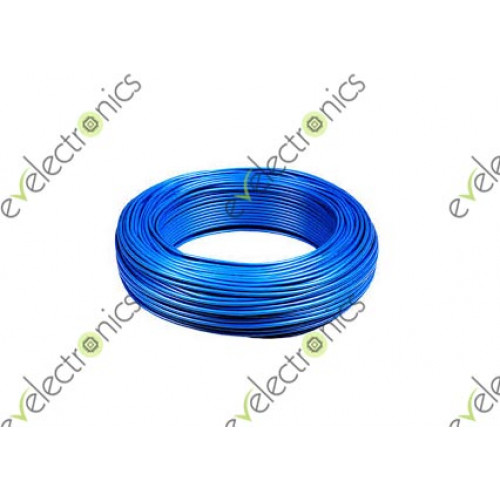 PVC insulation Jumper wire Blue 27AWG .8mm (Per Meter)